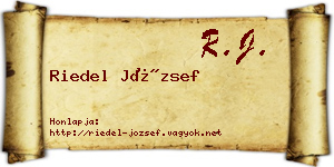 Riedel József névjegykártya